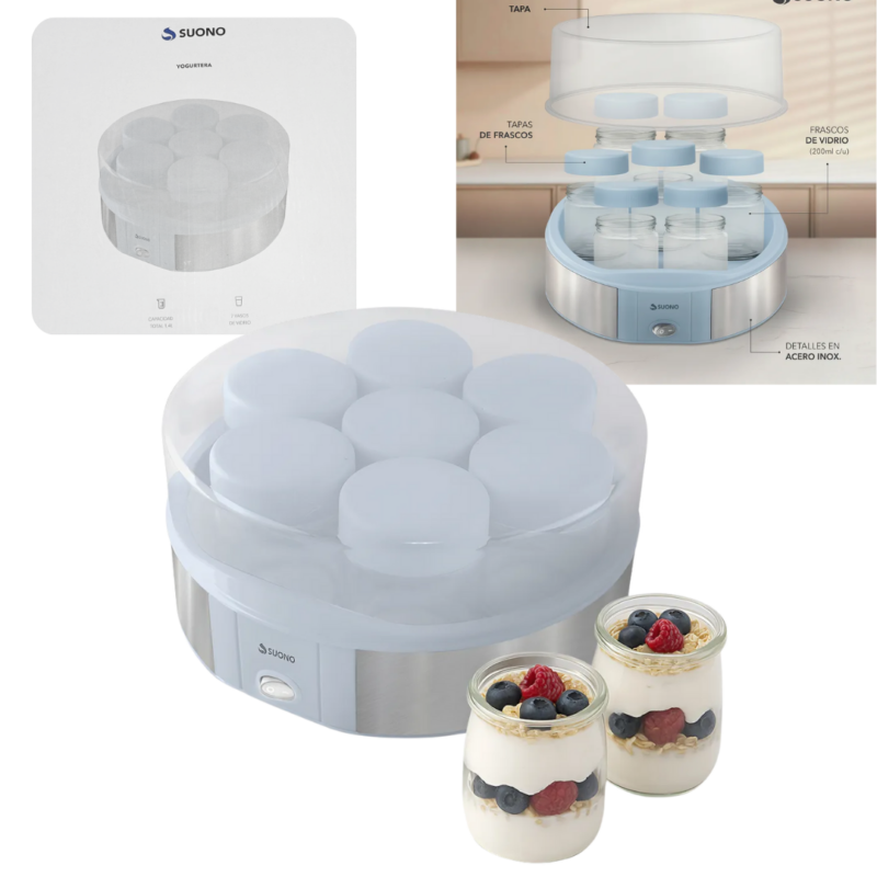 Yogurtera Electrica de 7 Vasos SUONO HOG0251