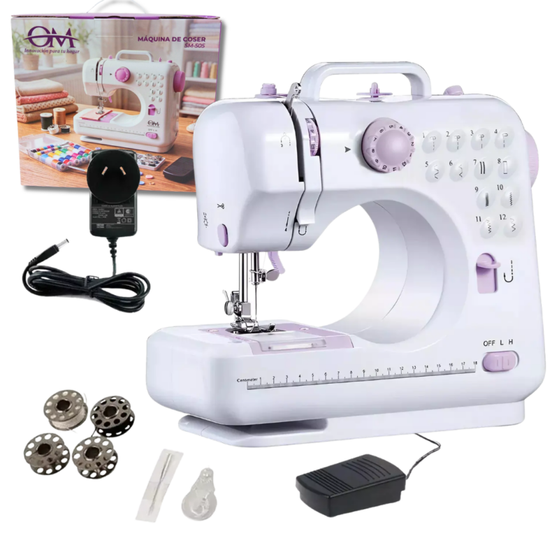 Maquina De Coser 12 Punta Mti Sm-505 Multifuncion Con Pedal