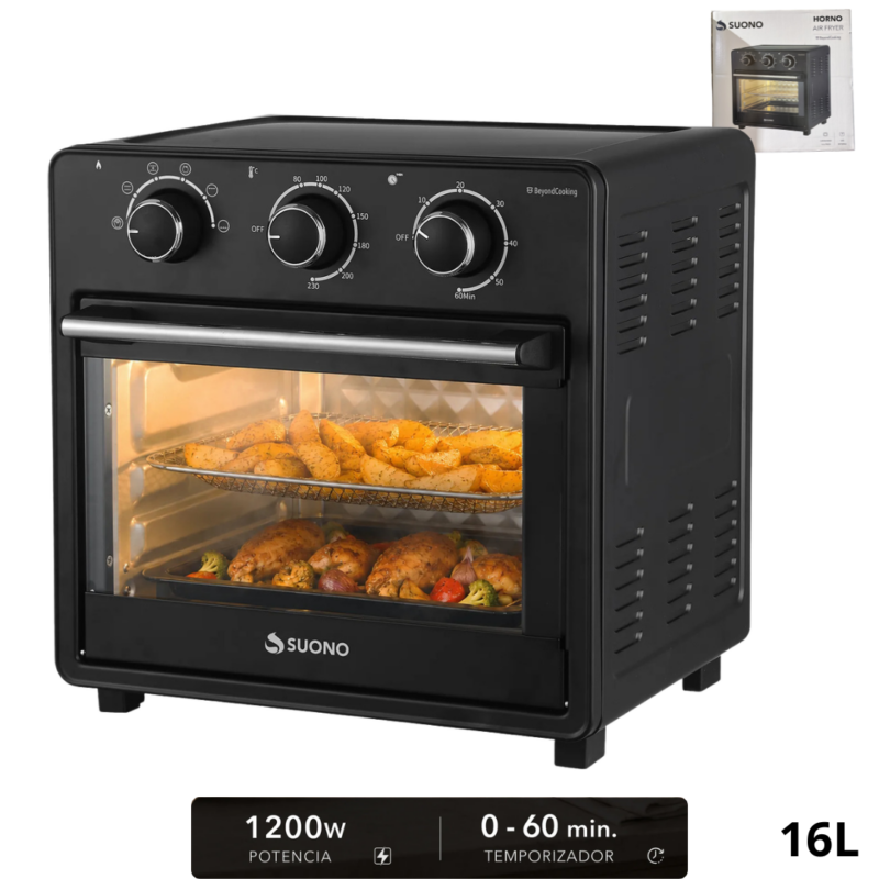 Horno Air Fryer Suono 16lt Hog0833