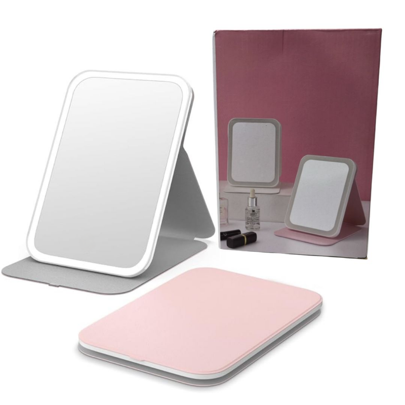 Espejo Con Base Caja Rosa Acc0293bla
