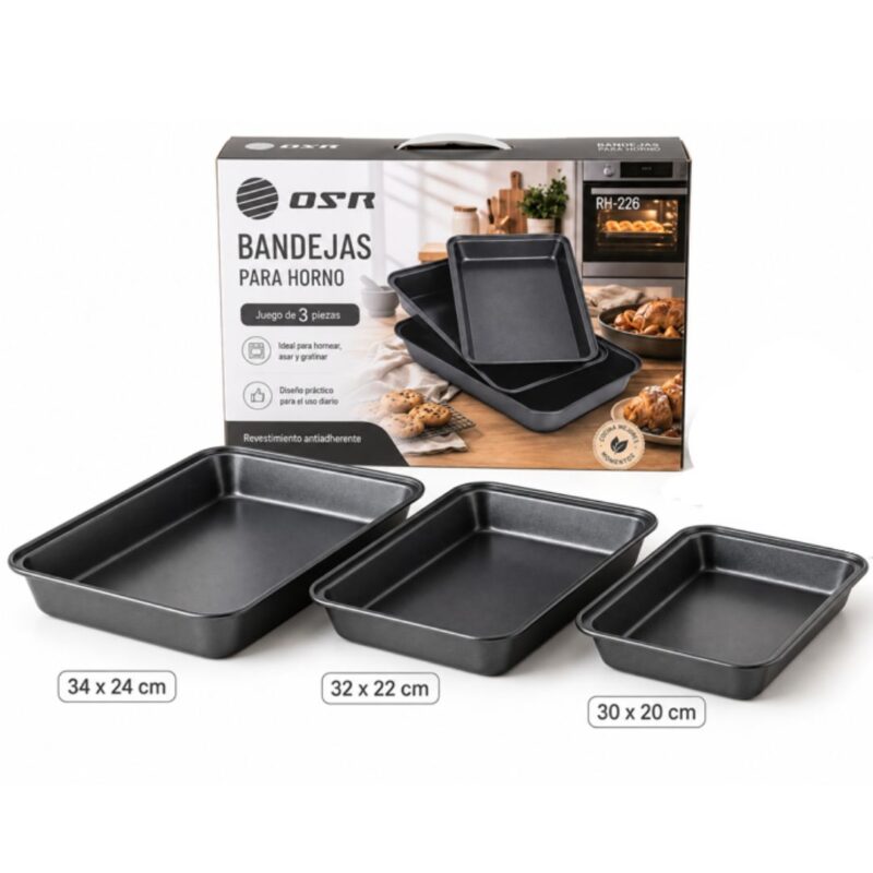 BANDEJAS Para HORNO OSR X3PCS RH-226
