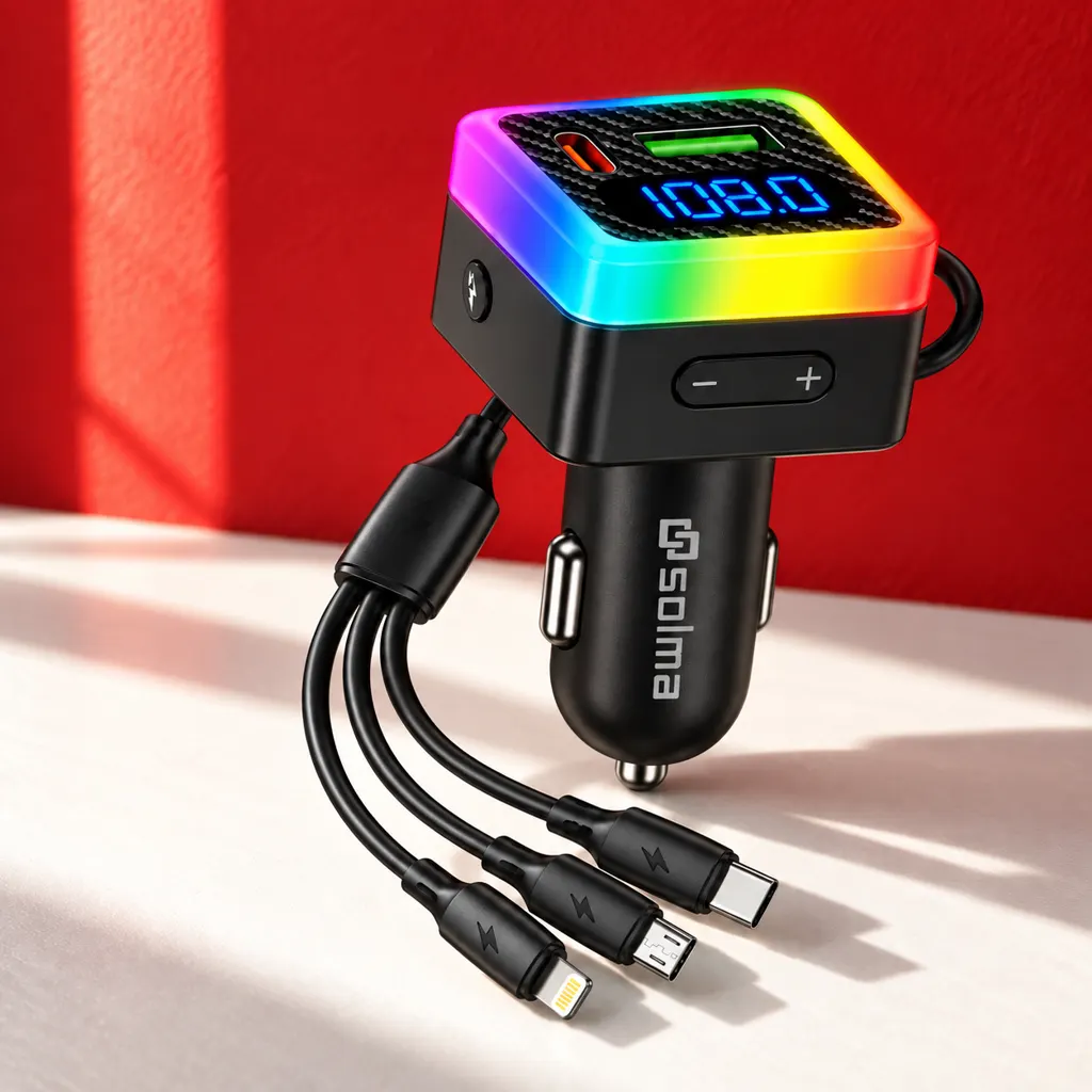Cargador Para Auto 3 en 1 SOLMA SUPER CAR CHARGER SL-CR102