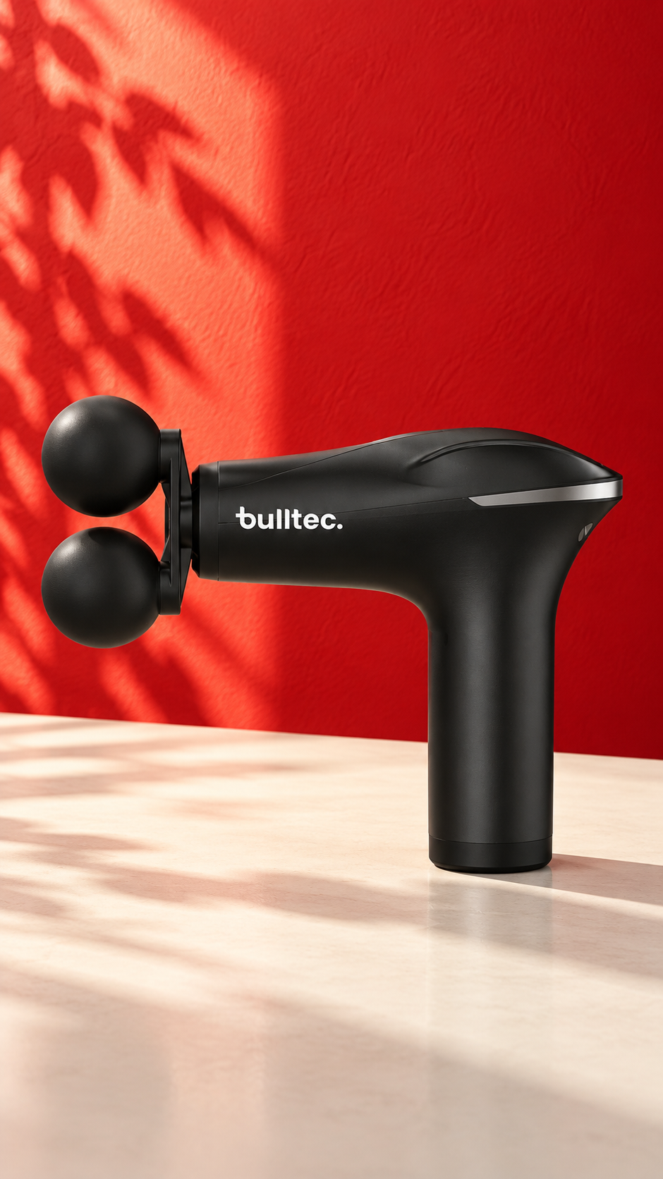 Pistola Masajeadora 2 Pelotas 4 Puntas ELITE PERCUSSION BULLTEC MT386